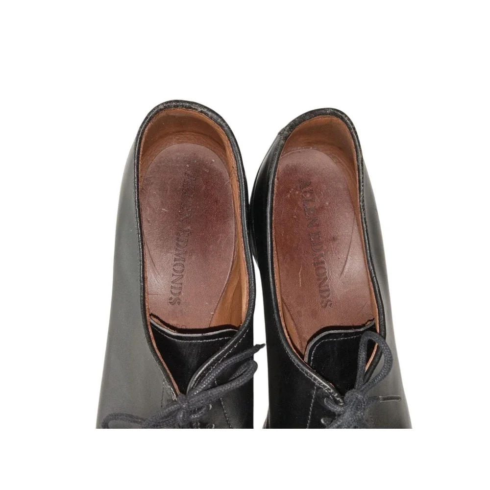 Allen Edmonds Mens Shoes Black Port Washington Delray Bench Welt Split Toe 12